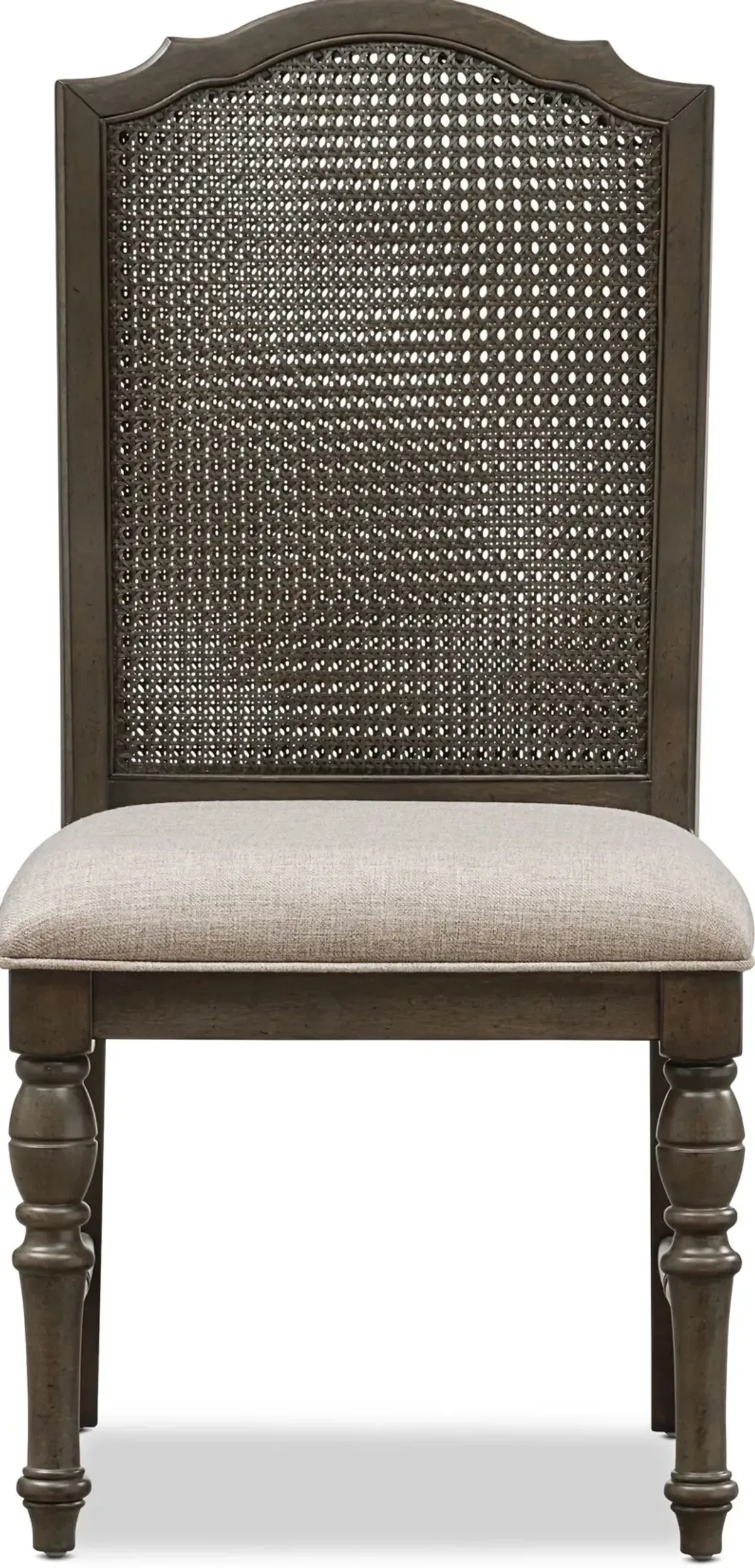 Charleston Cane Back Dining Chair - Gray