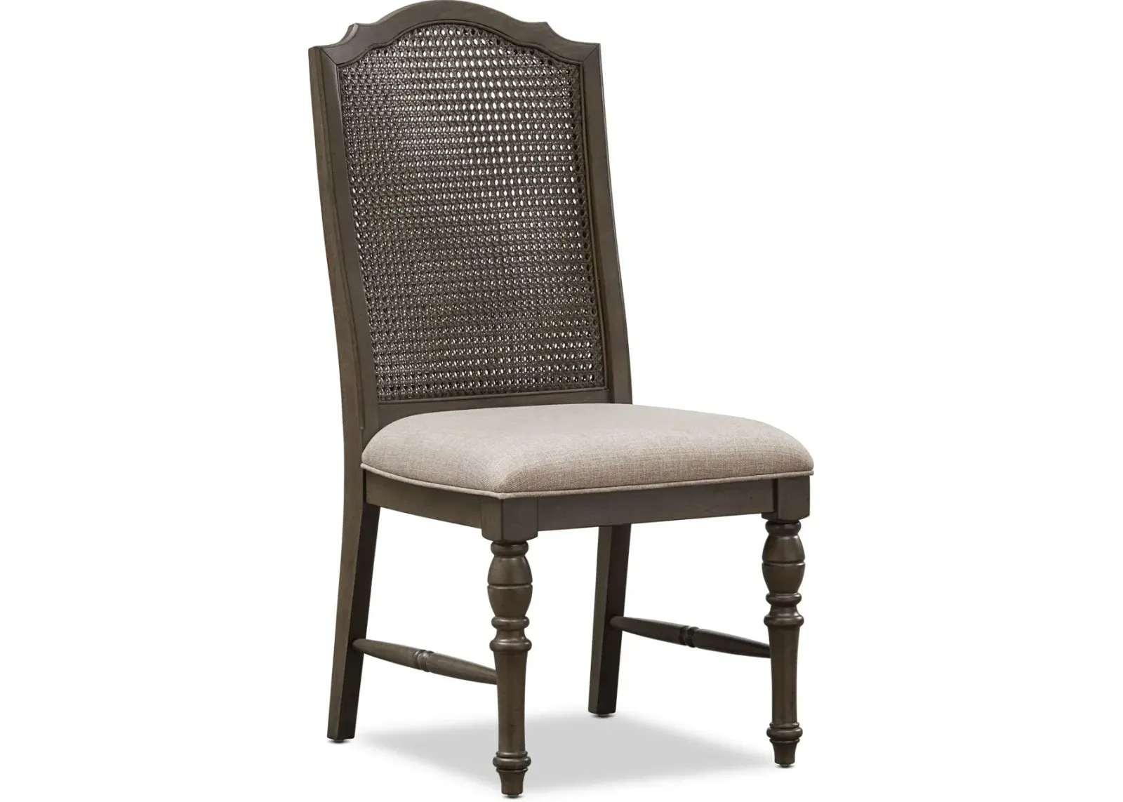 Charleston Cane Back Dining Chair - Gray