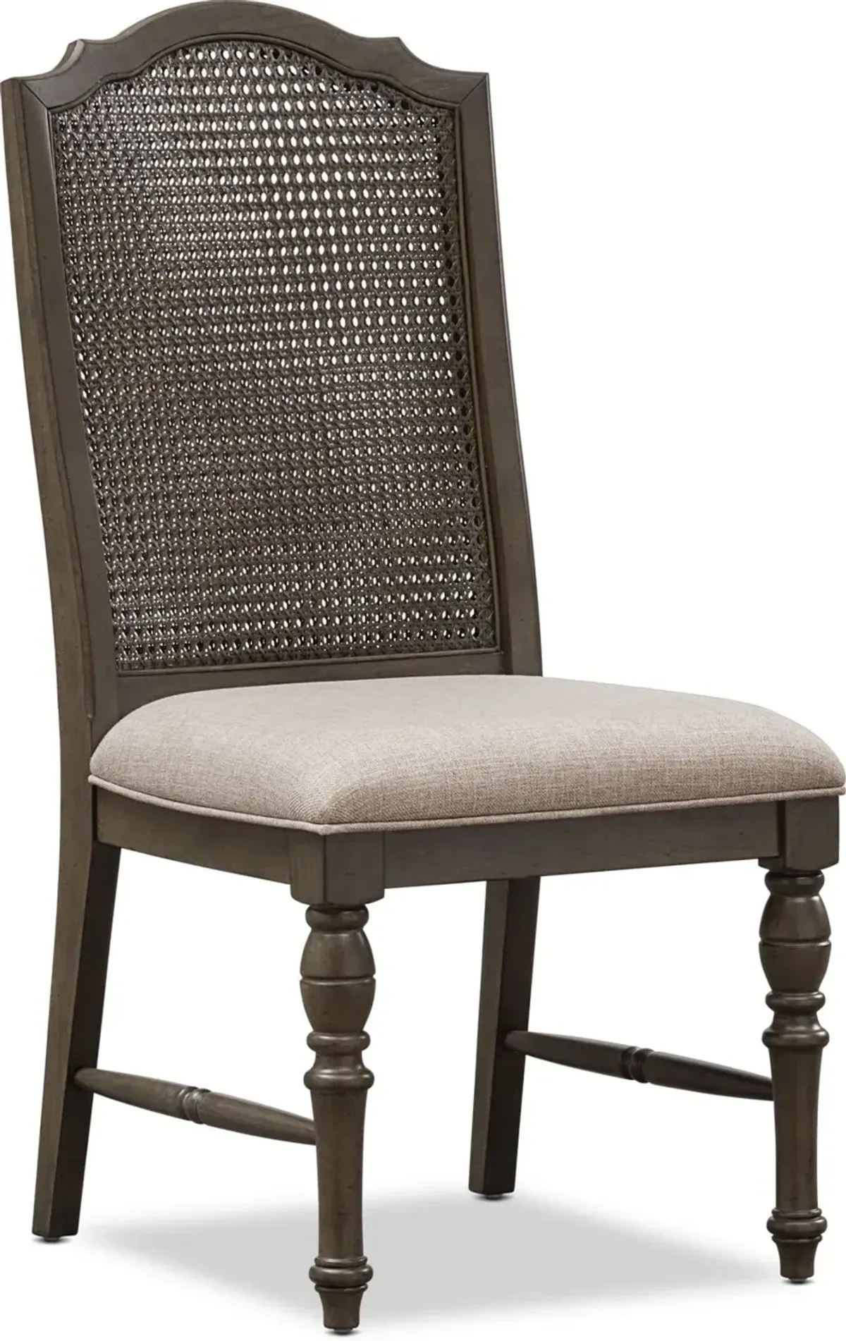 Charleston Cane Back Dining Chair - Gray