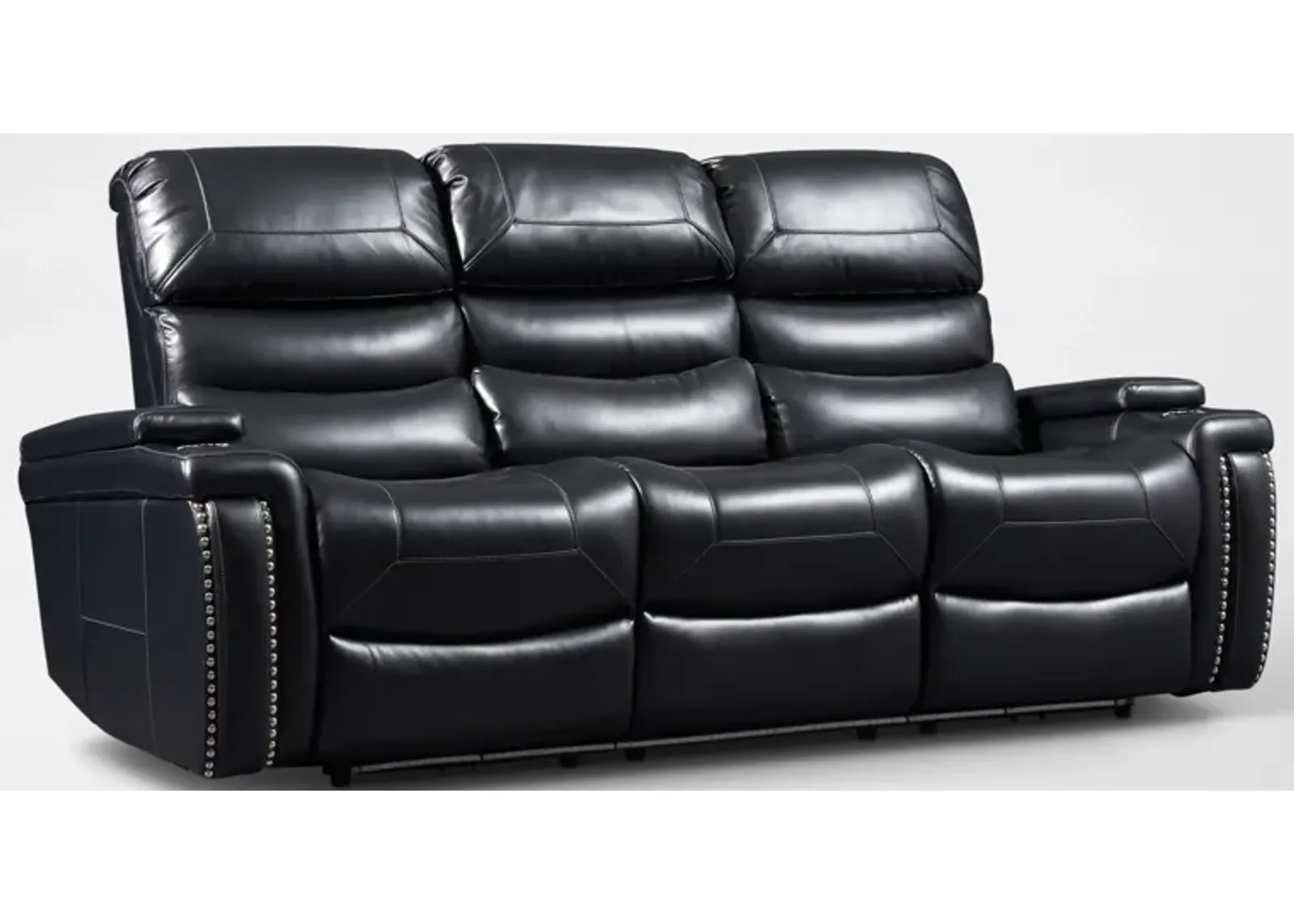 Jackson Triple-Power Reclining Sofa - Black