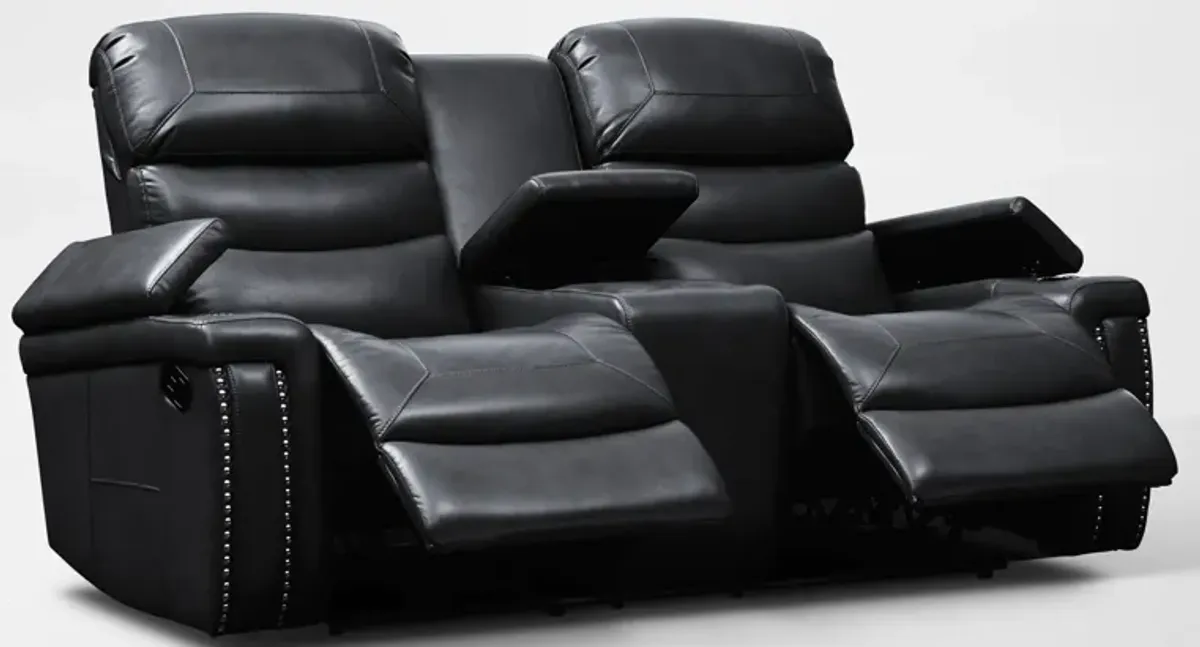 Jackson Manual Reclining Loveseat - Black