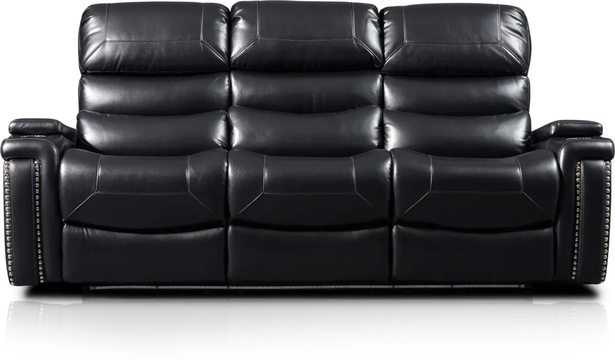 Jackson Triple-Power Reclining Sofa and Loveseat Set - Black