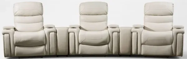 Jackson 5-Piece Manual Reclining Home Theater Sectional - Ivory