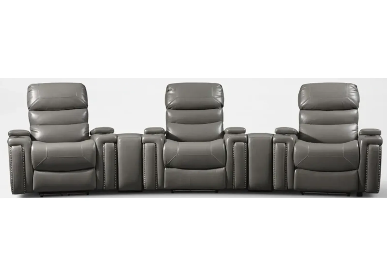 Jackson 5-Piece Manual Reclining Home Theater Sectional - Gray