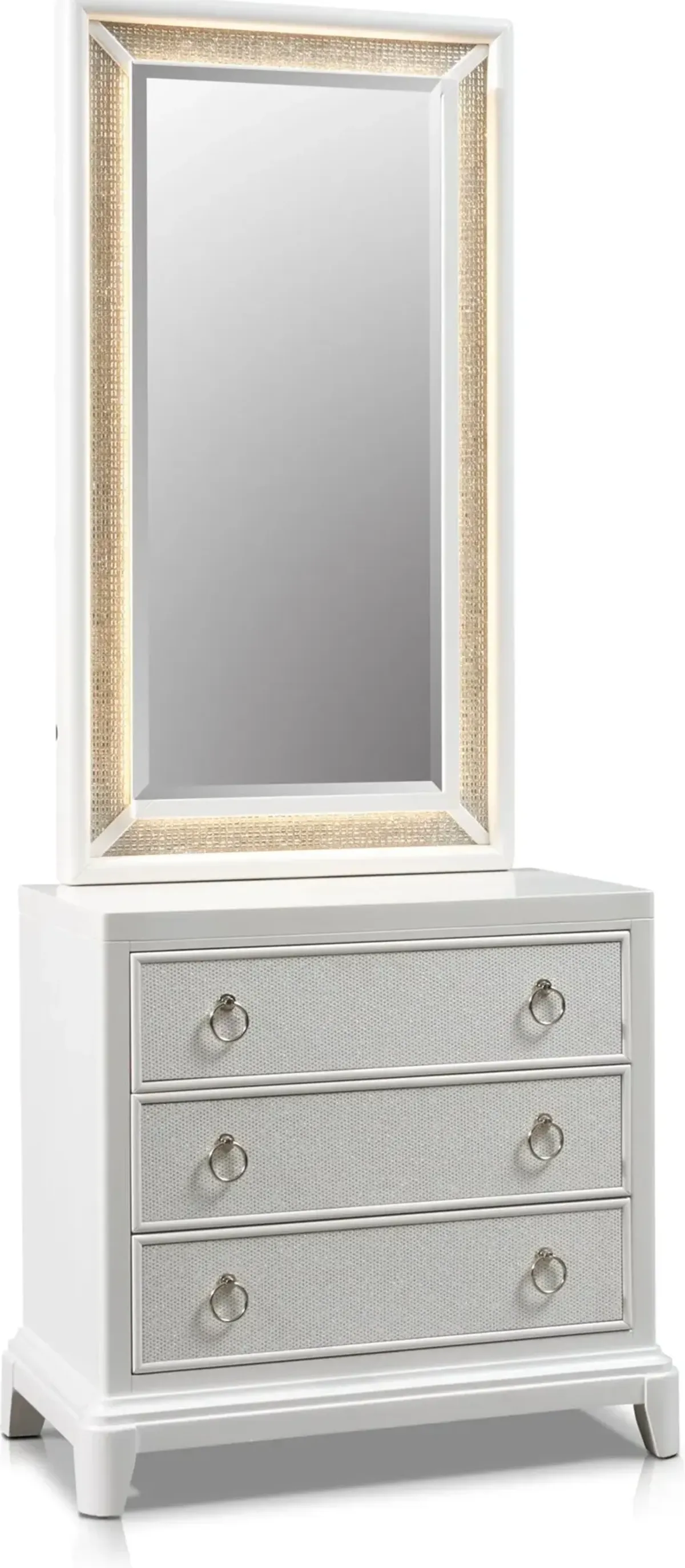 Zarah Nightstand and Mirror