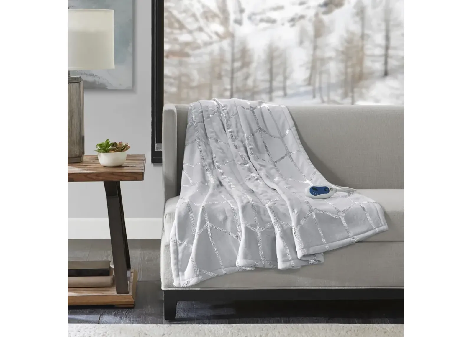 Cosette Heated Throw - Gray