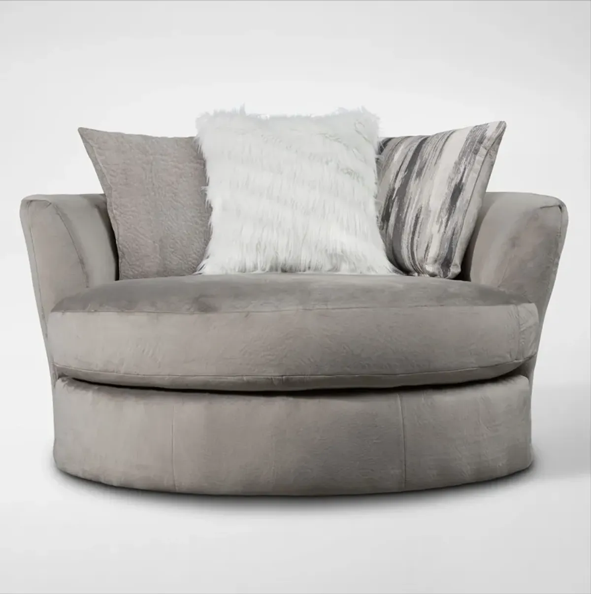 Cordelle Sofa, Loveseat and Swivel Chair - Gray