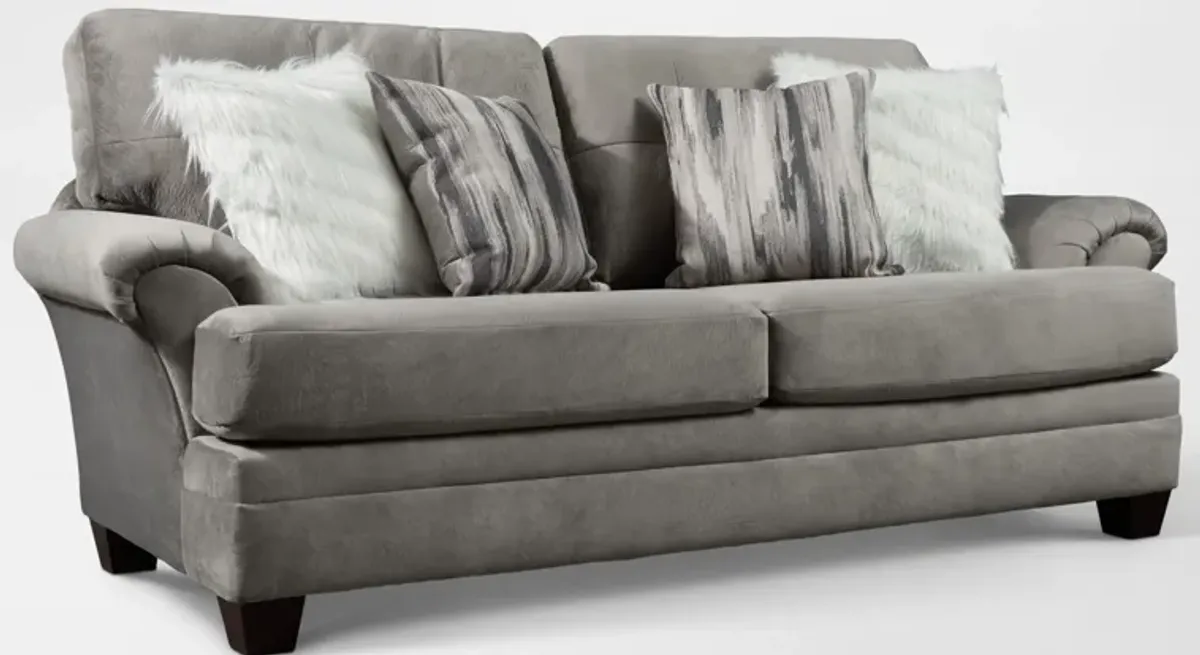 Cordelle Sofa, Loveseat and Swivel Chair - Gray