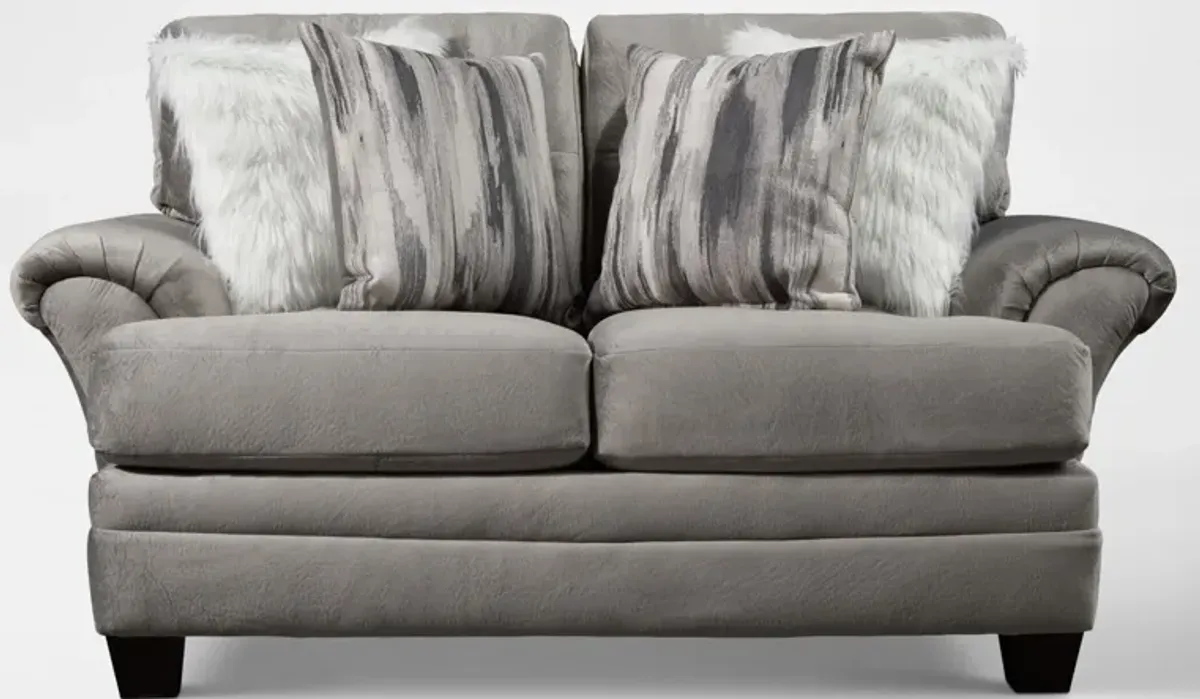 Cordelle Sofa, Loveseat and Swivel Chair - Gray