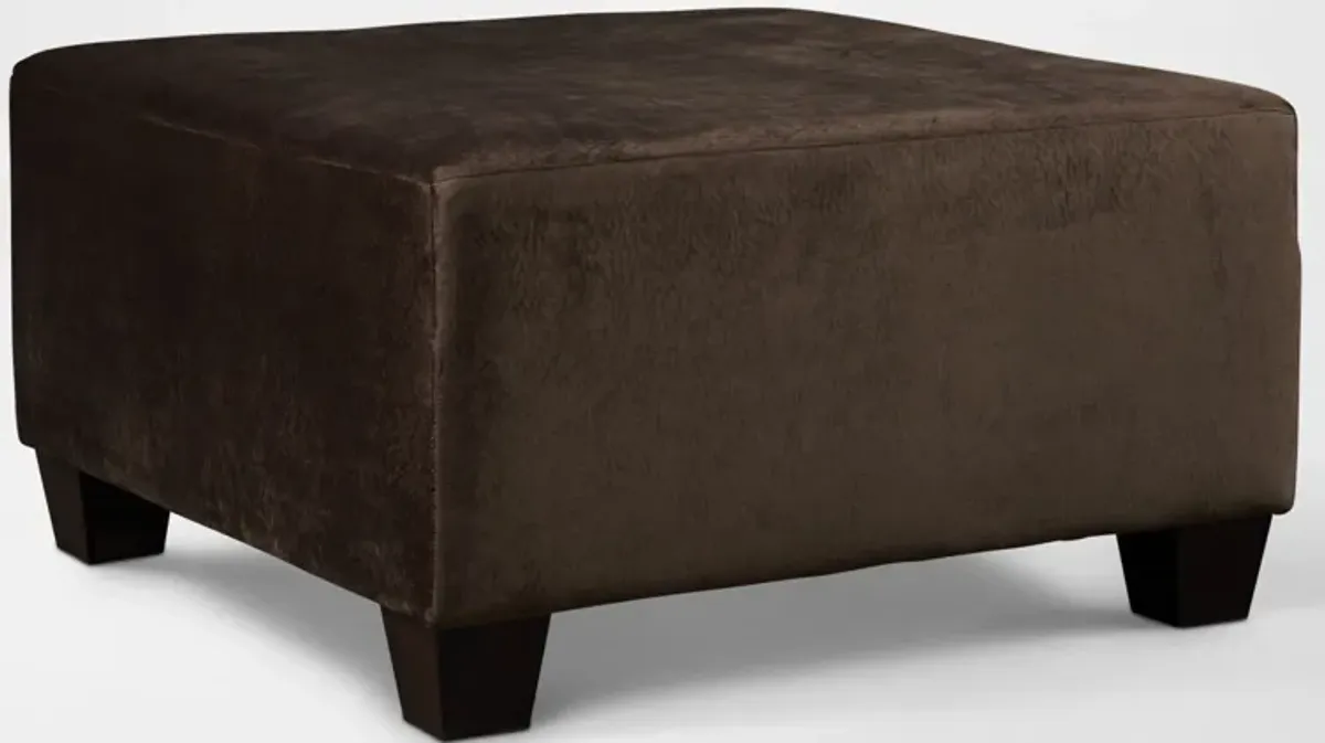 Cordelle Ottoman - Chocolate