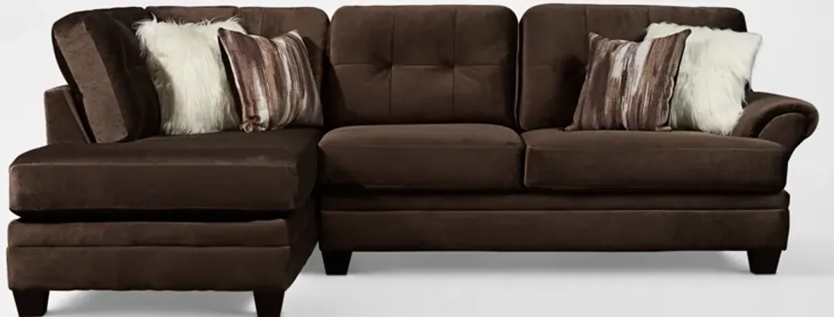 Cordelle 2-Piece Sectional with Left-Facing Chaise - Chocolate