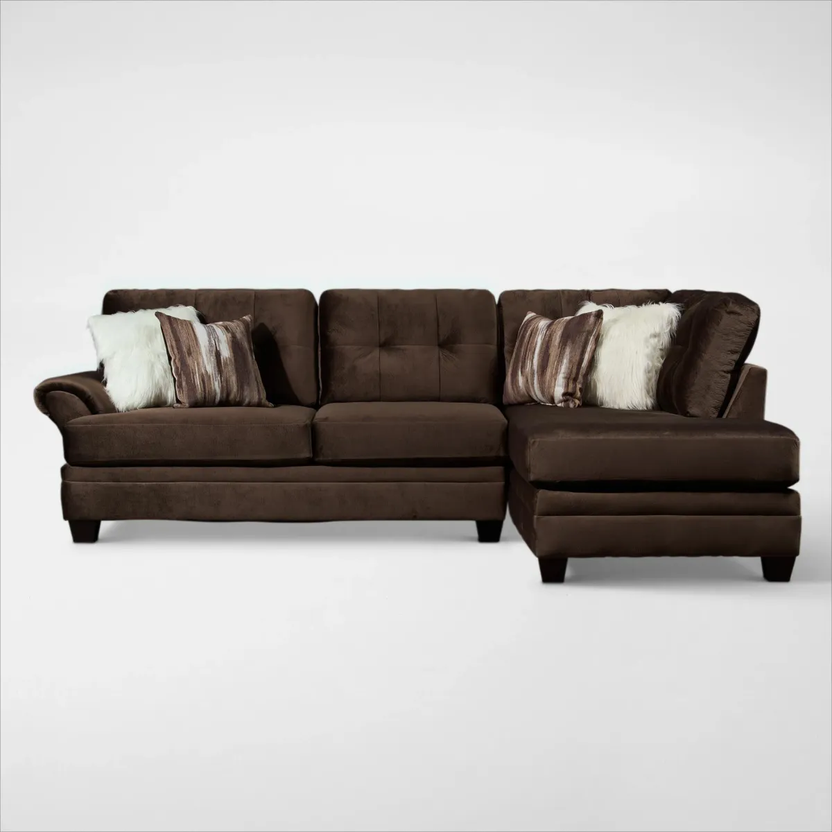 Cordelle 2-Piece Sectional with Right-Facing Chaise - Chocolate