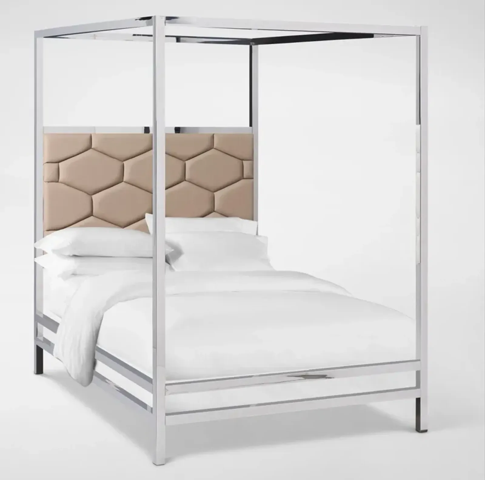 Concerto Queen Canopy Bed - Champagne