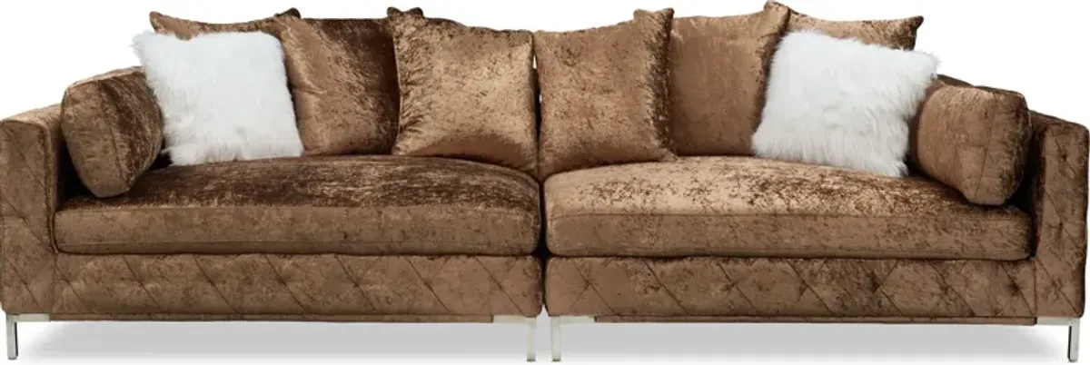 Myla 2-Piece Sofa - Mushroom