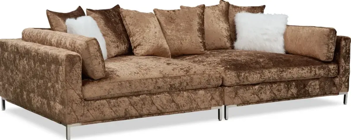 Myla 2-Piece Sofa - Mushroom