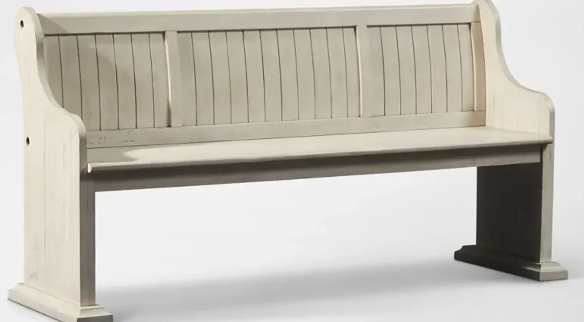 Charthouse Dining Bench - Alabaster