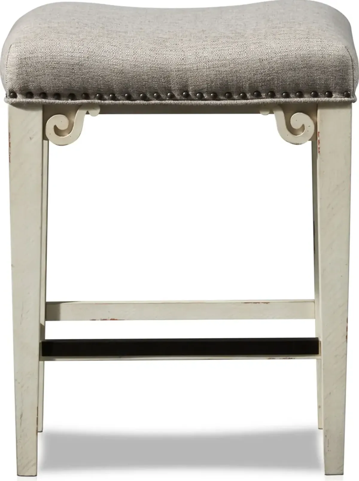 Charthouse Counter-Height Backless Stool - Alabaster