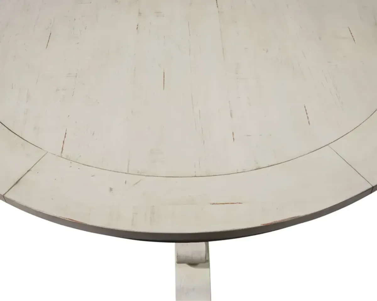 Charthouse Round Dining Table and 4 Dining Chairs - Alabaster