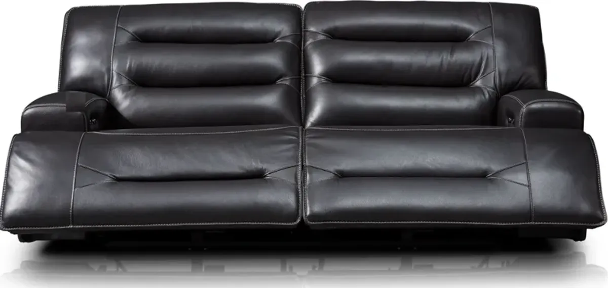 Preston Dual-Power Reclining Sofa - Black