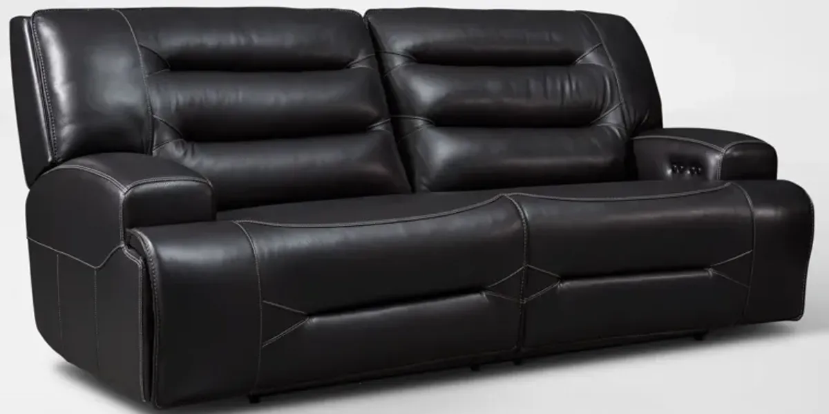 Preston Dual-Power Reclining Sofa - Black