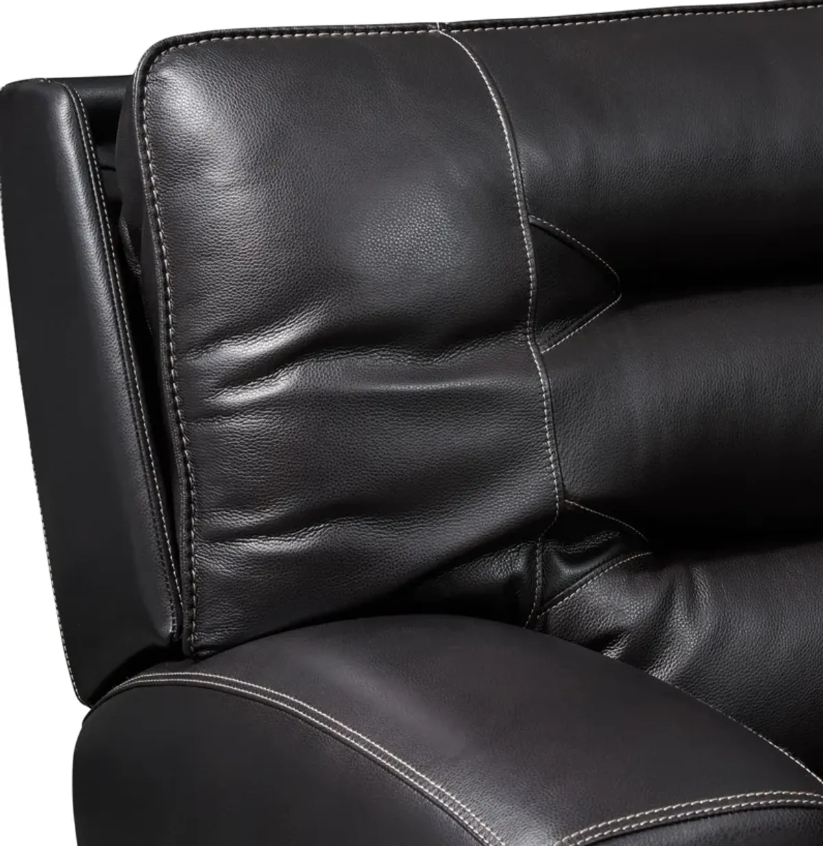 Preston Dual-Power Reclining Loveseat - Black