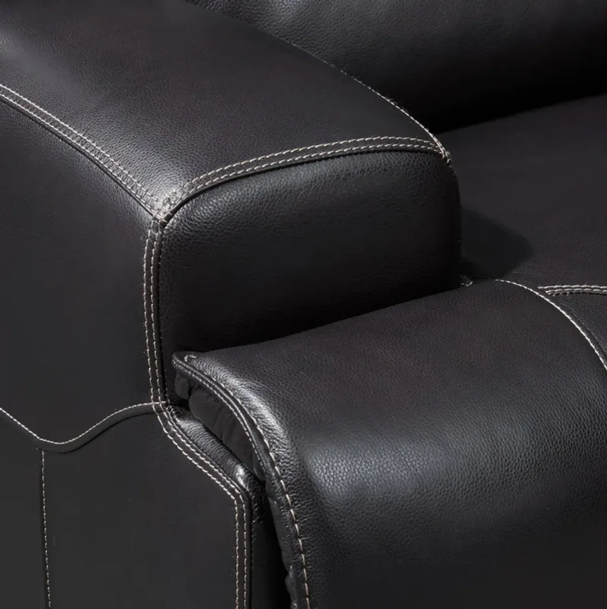 Preston Dual-Power Reclining Loveseat - Black