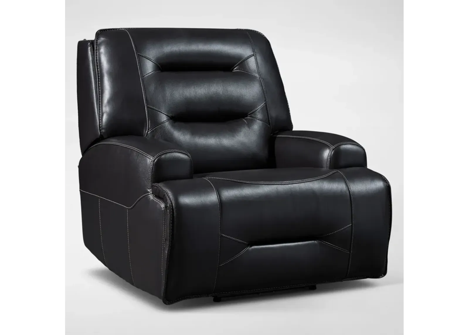 Preston Dual-Power Recliner - Black