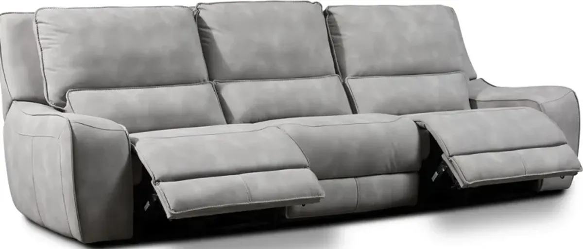 Holden 3-Piece Dual-Power Reclining Sofa - Stone