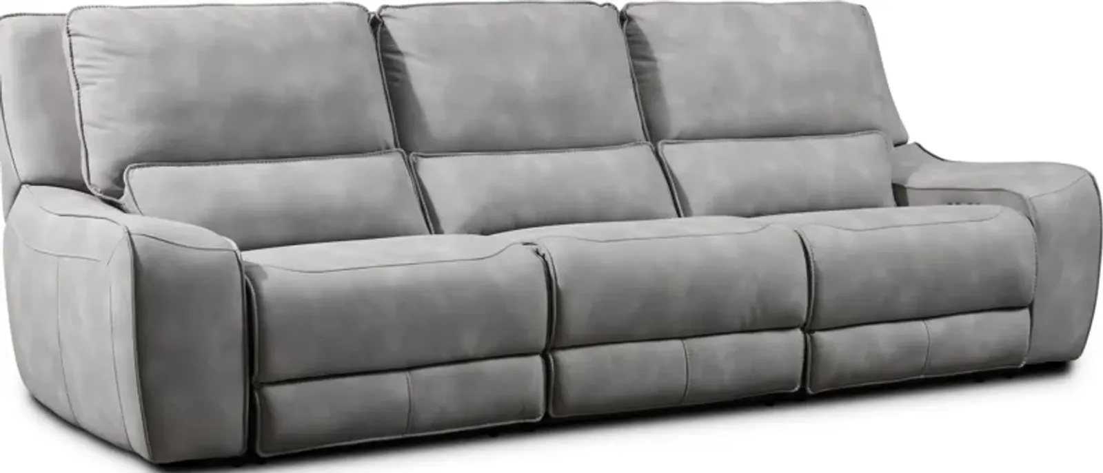 Holden 3-Piece Dual-Power Reclining Sofa - Stone