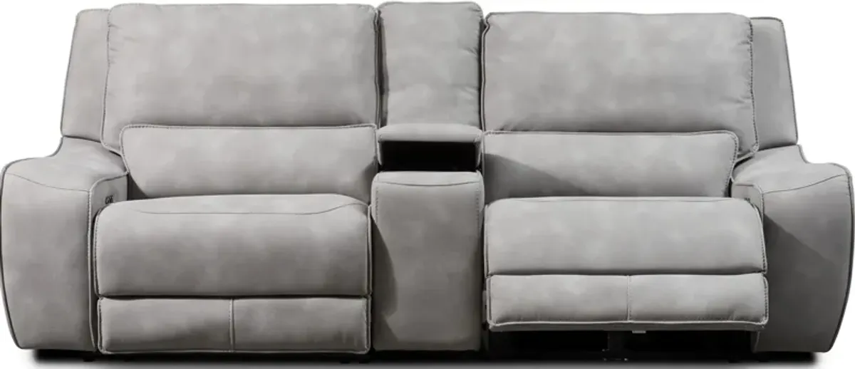 Holden Dual-Power Reclining Loveseat - Stone