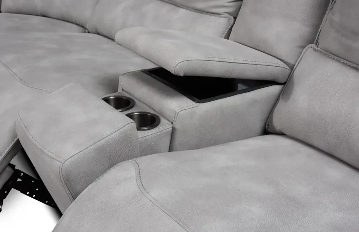 Holden Dual-Power Reclining Loveseat - Stone