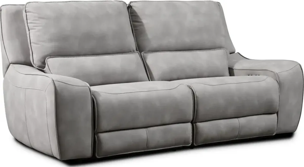 Holden 2-Piece Dual-Power Reclining Sofa - Stone