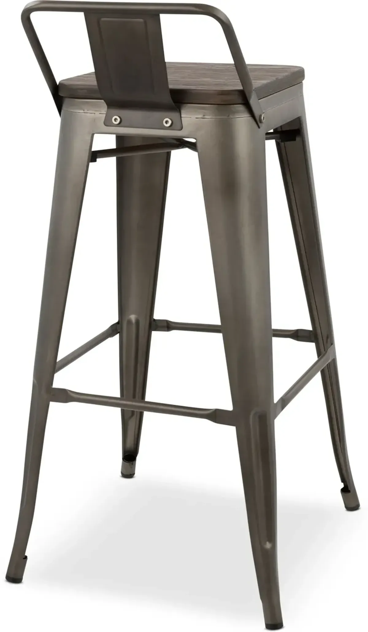 Dax Set of 2 Low Back Bar Stools - Antique Gray