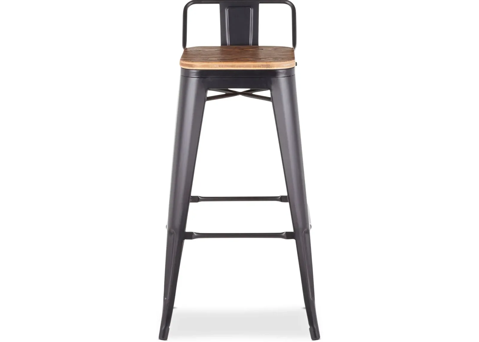 Dax Set of 2 Low Back Bar Stools - Black