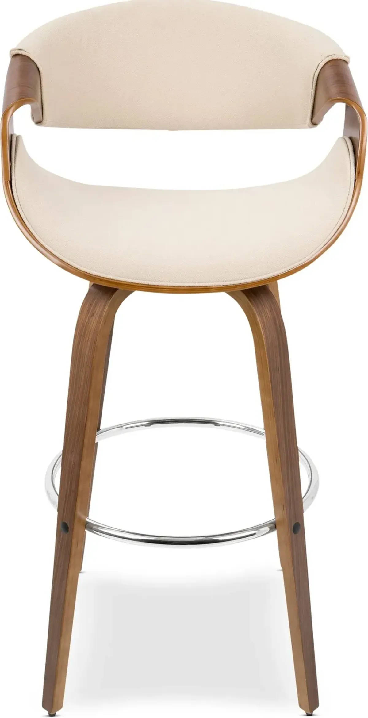 Leo Set of 2 Swivel Bar Stools - Cream