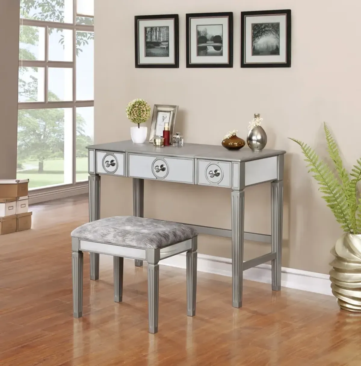 Cassius Vanity Desk and Stool