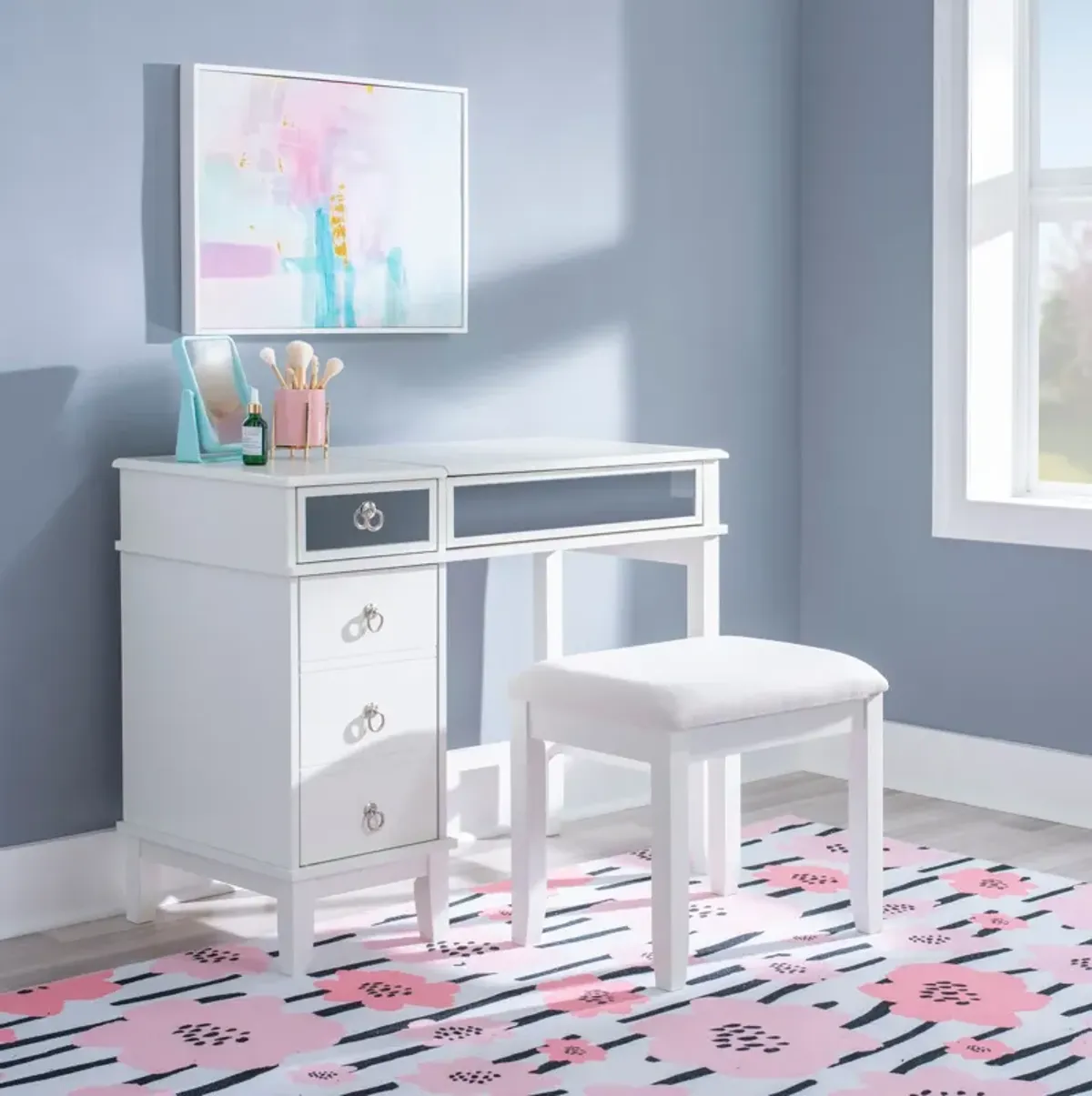 Jenna Vanity Desk and Stool