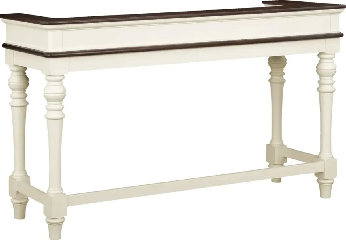 Charleston Console Table and 2 Stools - White