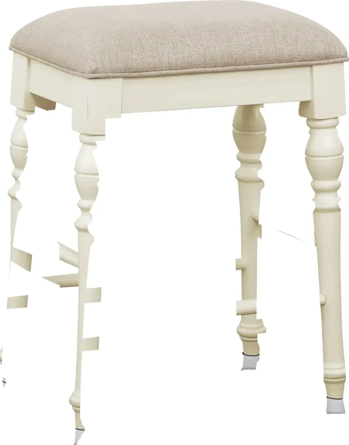 Charleston Console Table and 2 Stools - White