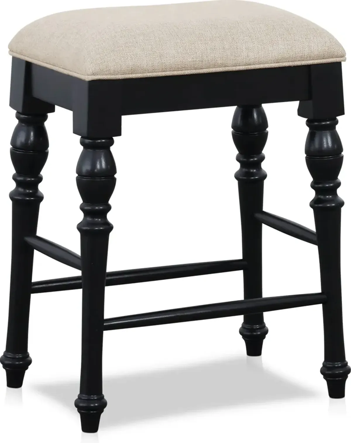 Charleston Console Table and 2 Stools - Black