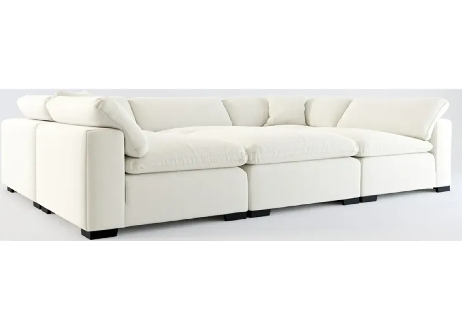 Plush Feathered Comfort 6-Piece Sectional