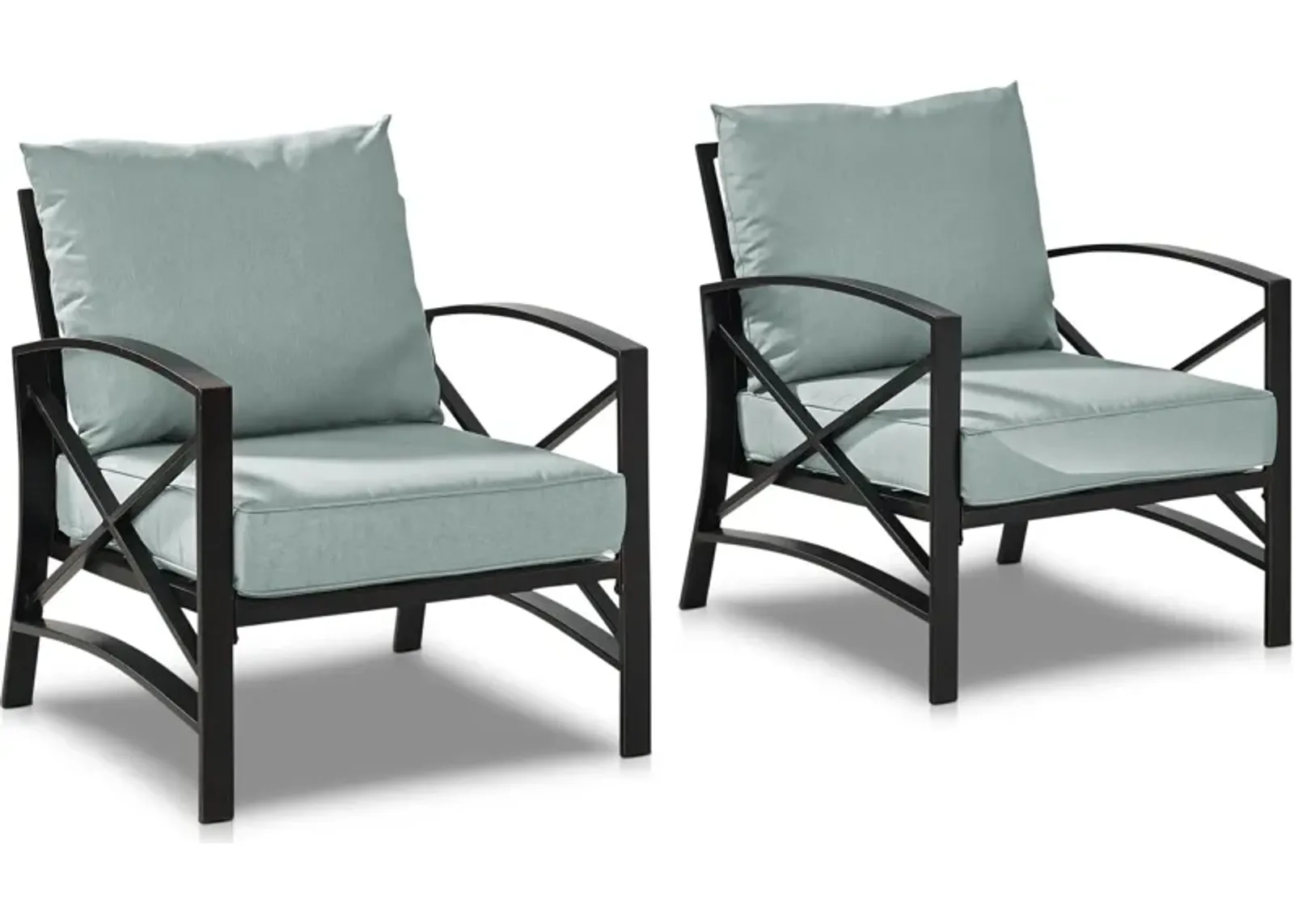 Clarion Set of 2 Outdoor Chairs - Mist/Bronze