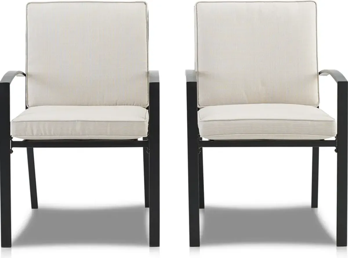 Clarion Set of 2 Outdoor Dining Chairs - Oatmeal