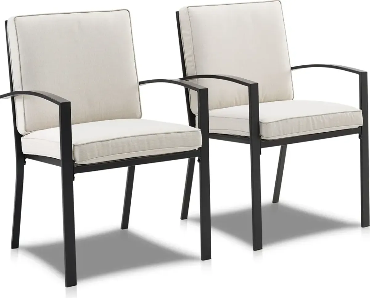 Clarion Set of 2 Outdoor Dining Chairs - Oatmeal