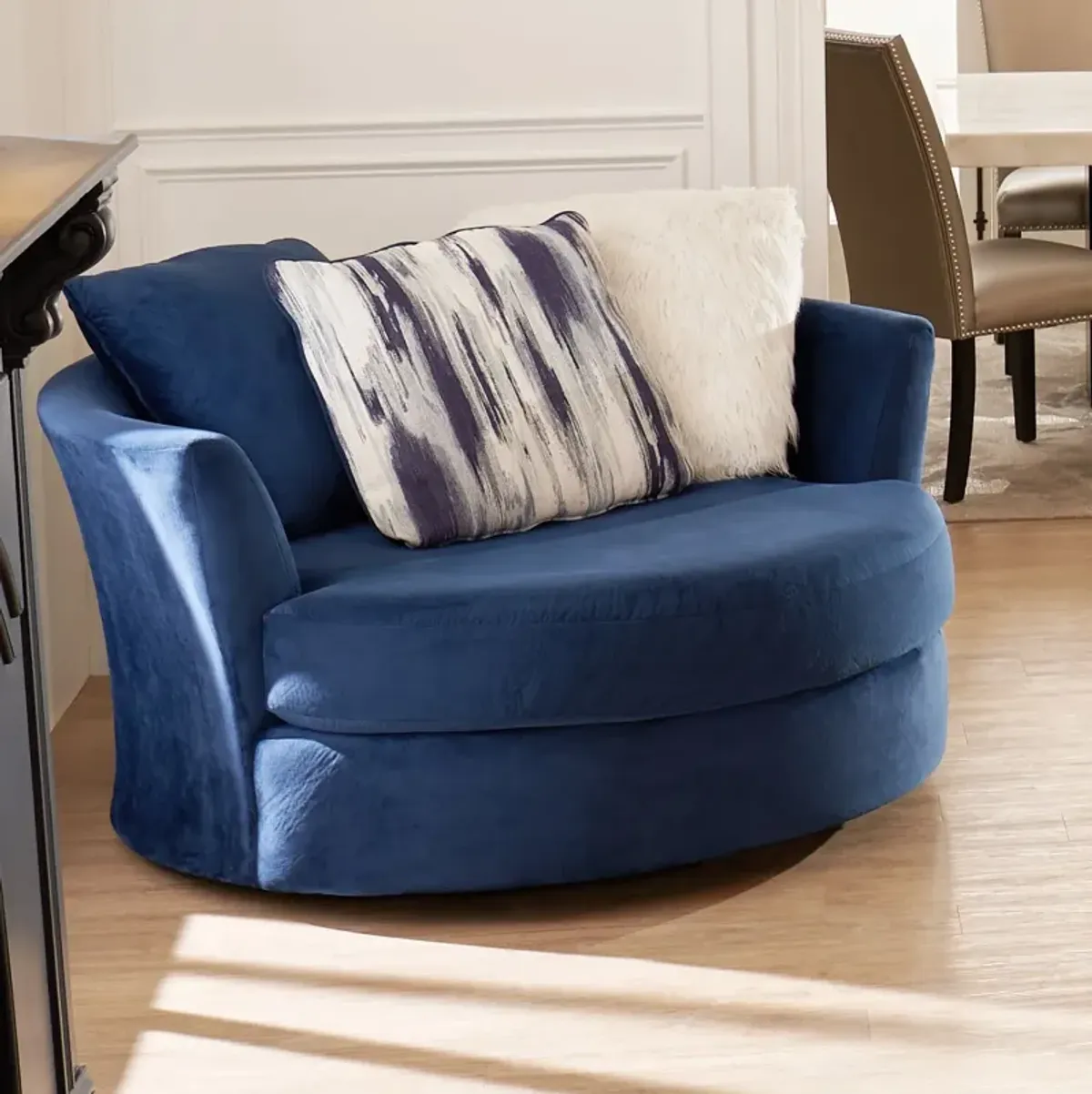 Cordelle Swivel Chair - Blue