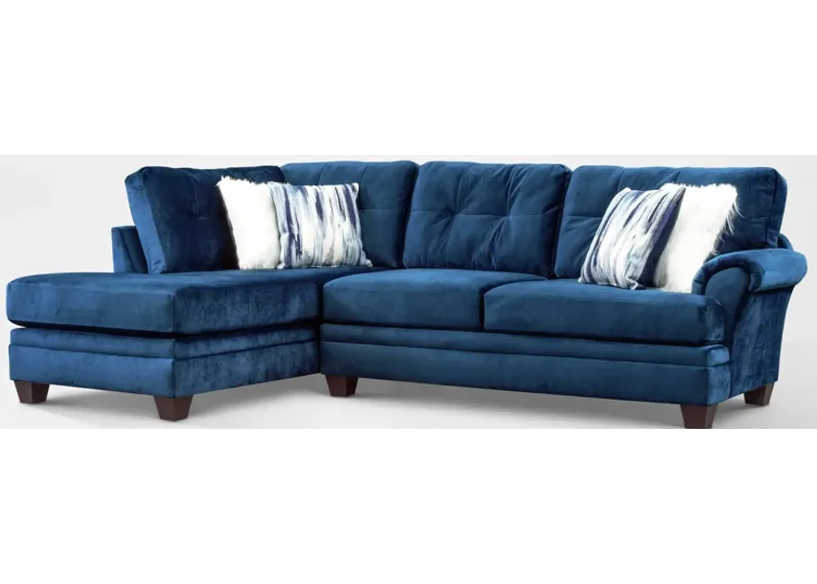 Cordelle 2-Piece Sectional with Left-Facing Chaise - Blue