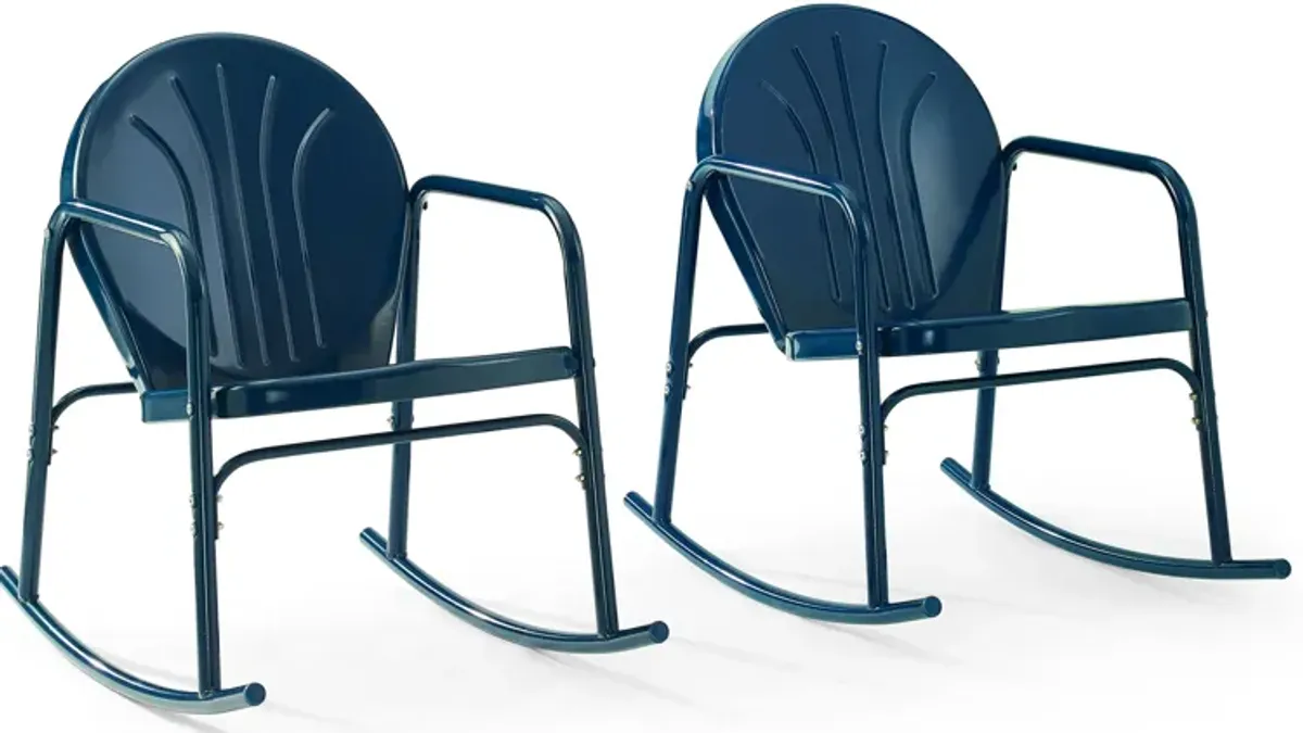 Kona Set of 2 Outdoor Rocking Chairs - Navy