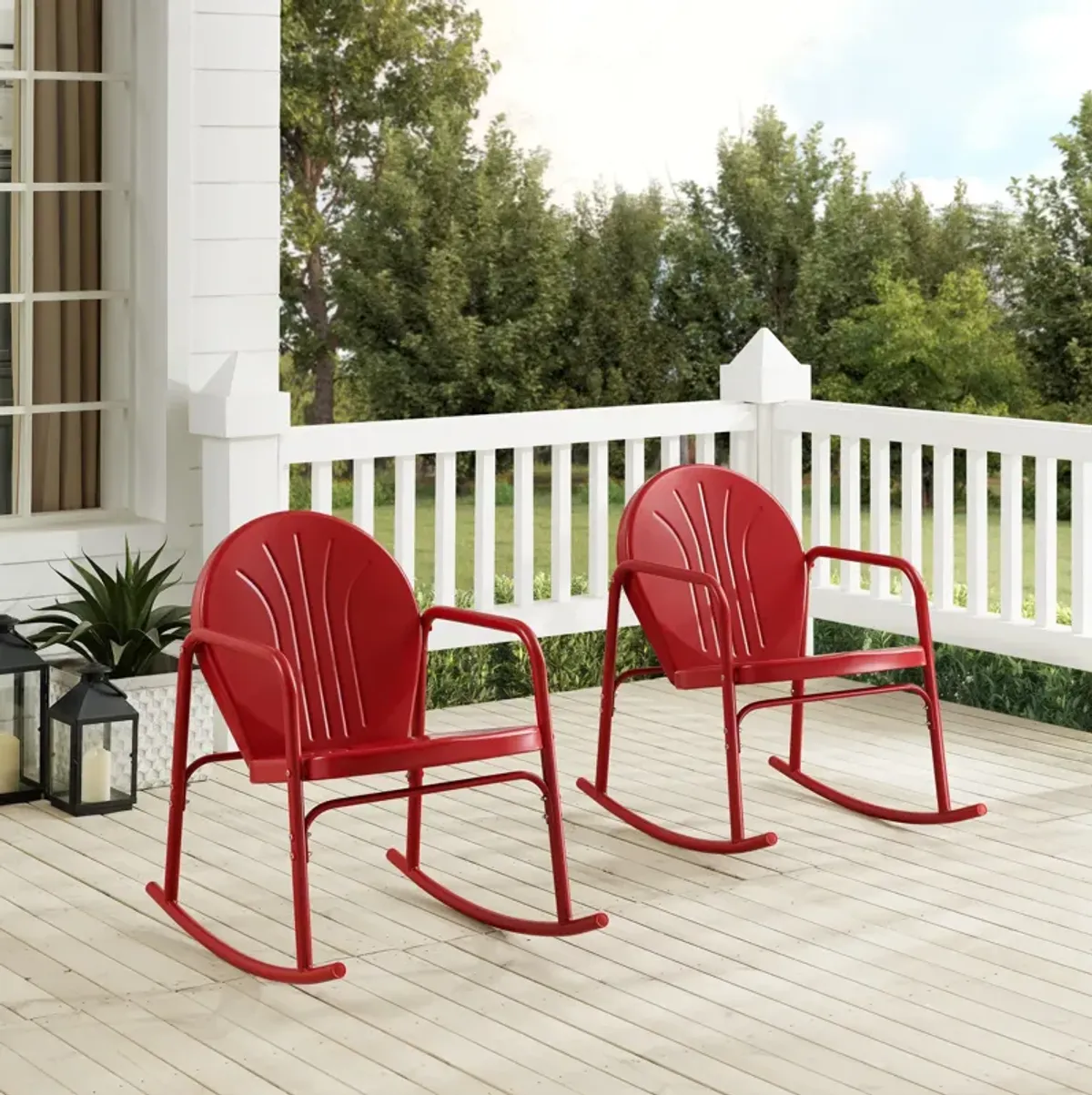 Kona Set of 2 Outdoor Rocking Chairs - Red