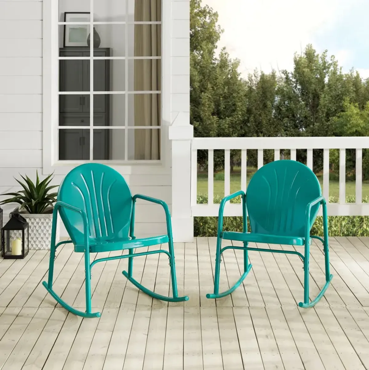 Kona Set of 2 Outdoor Rocking Chairs - Turquoise