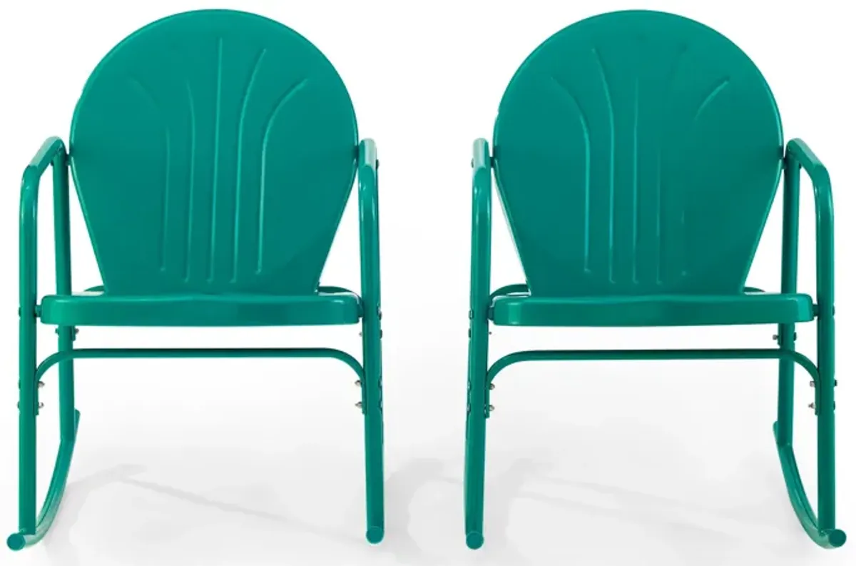 Kona Set of 2 Outdoor Rocking Chairs - Turquoise